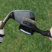 Load image into Gallery viewer, Clean 18 Golf Wet/Dry Towel &amp; Magnetic Release Brush Combo - Black
