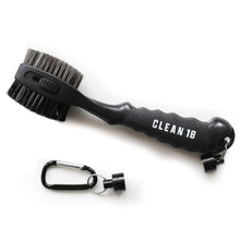 Load image into Gallery viewer, Clean 18 Golf Club Cleaning Brush, Magnetic Release - Black
