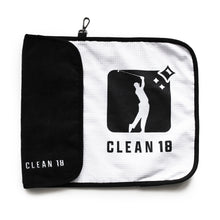 Load image into Gallery viewer, Clean 18 Golf Towel Wet/Dry - Black
