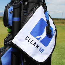 Load image into Gallery viewer, Clean 18 Golf Towel Wet/Dry - Blue
