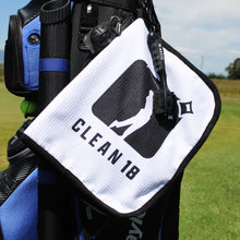 Load image into Gallery viewer, Clean 18 Golf Towel Wet/Dry - Black
